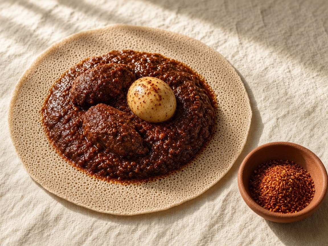 Doro wat on injera